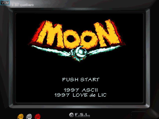 Menu screen of the game Moon - Remix RPG Adventure on Sony Playstation