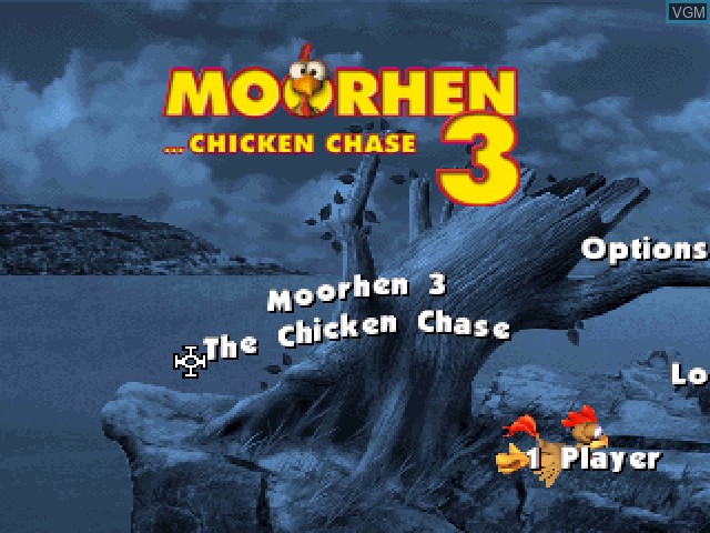 Menu screen of the game Moorhen 3 - Chicken Chase on Sony Playstation