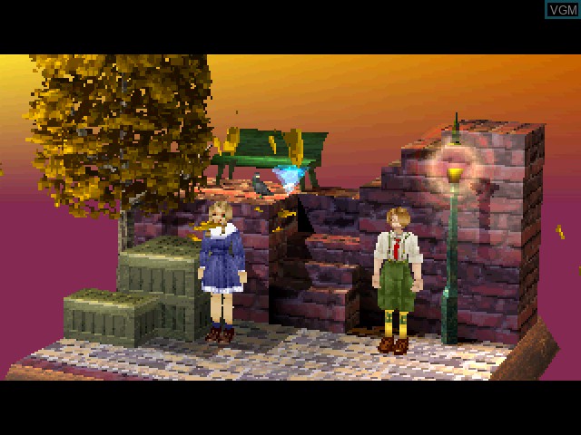 Menu screen of the game Mystic Ark - Maboroshi Gekijo on Sony Playstation