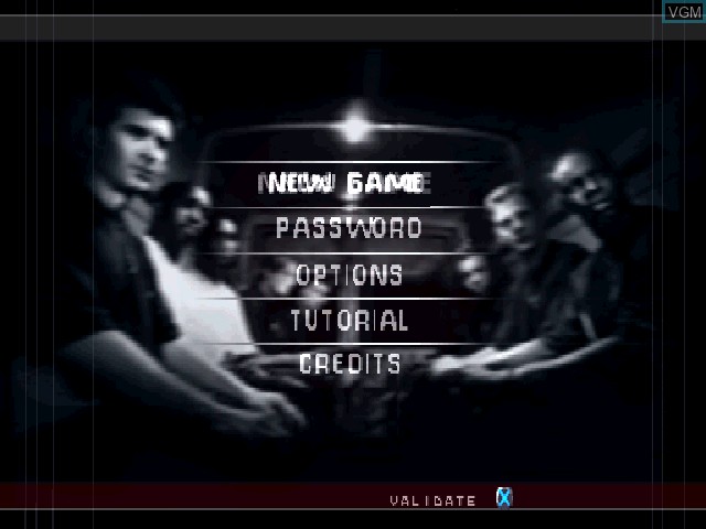 Menu screen of the game Mission, The on Sony Playstation