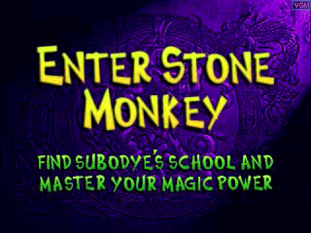 Menu screen of the game Monkey Magic on Sony Playstation