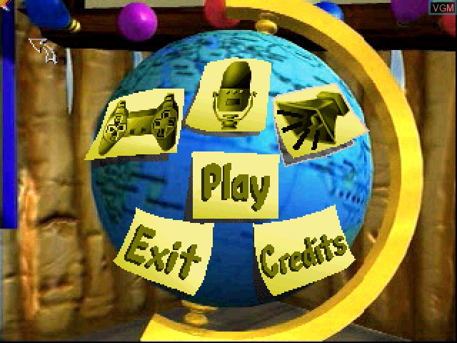 Menu screen of the game P.K.'s Place 1 - Party on the Patio! on Sony Playstation