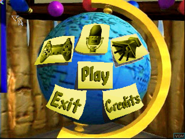 Menu screen of the game P.K.'s Place 3 - Carlos at the Races! on Sony Playstation