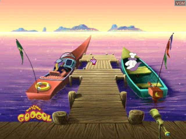 Menu screen of the game Secret of Googol 6, The - Googolfest - Arcade Isle - Moon Feast Isle on Sony Playstation