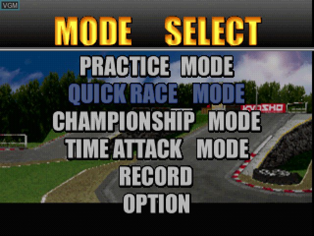 Menu screen of the game Simple 1500 Series Vol. 68 - The RC Car on Sony Playstation