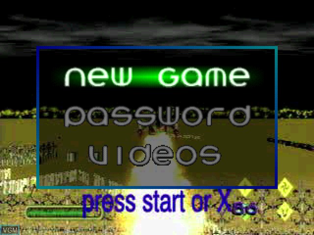 Menu screen of the game SlamScape on Sony Playstation