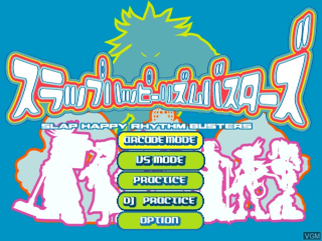 Menu screen of the game Slap Happy Rhythm Busters on Sony Playstation