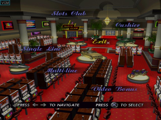 Menu screen of the game Slots on Sony Playstation