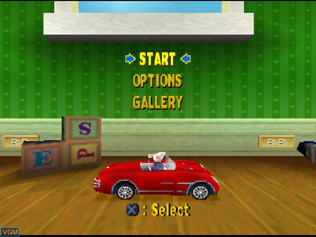 Menu screen of the game Stuart Little 2 on Sony Playstation