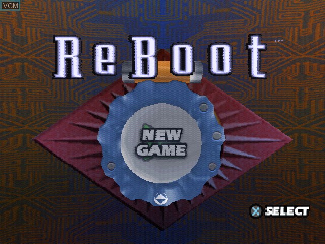 Menu screen of the game ReBoot on Sony Playstation