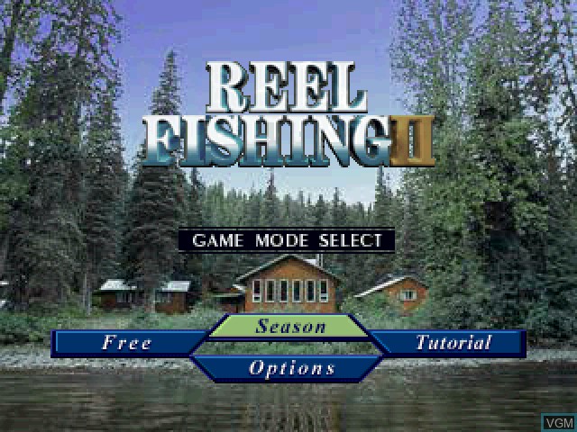 Menu screen of the game Reel Fishing II on Sony Playstation
