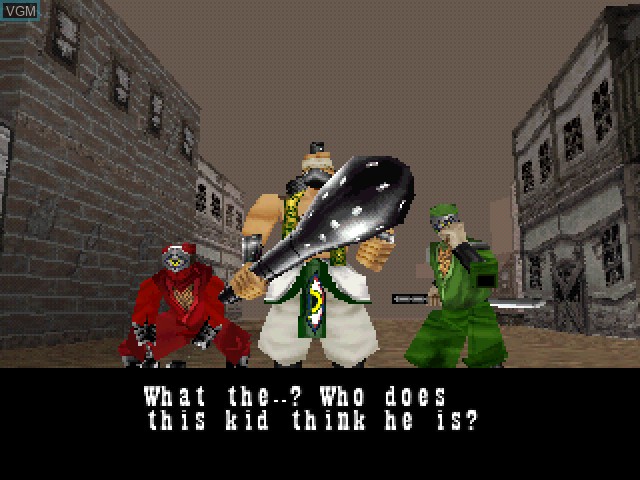 Menu screen of the game Rising Zan - The Samurai Gunman on Sony Playstation