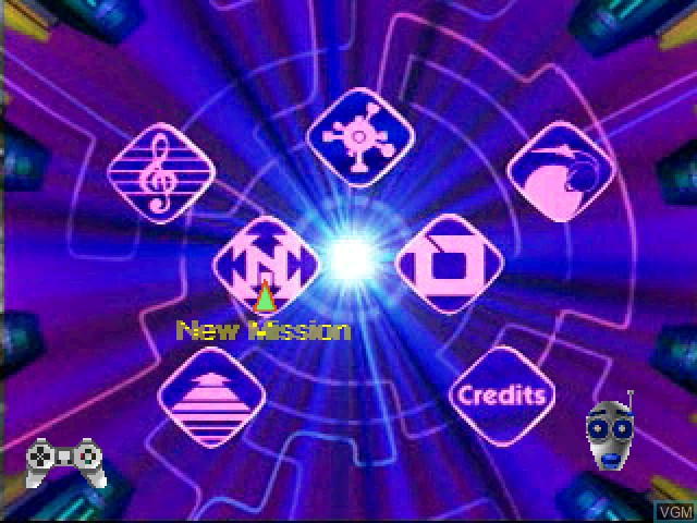 Menu screen of the game Timeless Math 4 - Lunar Base on Sony Playstation