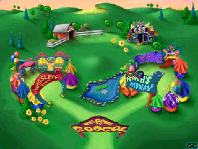 Menu screen of the game Secret of Googol 3, The - The Googol Counting Fair - Midways on Sony Playstation