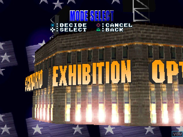 Menu screen of the game Bottom of the 9th '97 on Sony Playstation