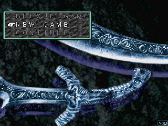 Menu screen of the game Bounty Sword First on Sony Playstation