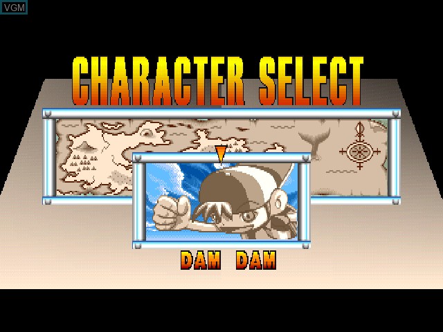 Menu screen of the game DamDam StompLand on Sony Playstation