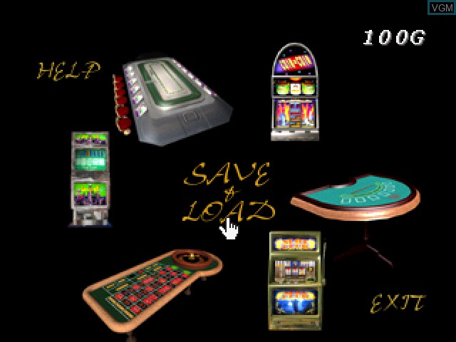 Menu screen of the game Simple 1500 Series Vol. 49 - The Casino on Sony Playstation