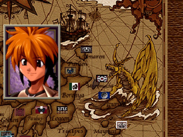 Menu screen of the game Spectral Force - Itoshiki Ja'aku on Sony Playstation