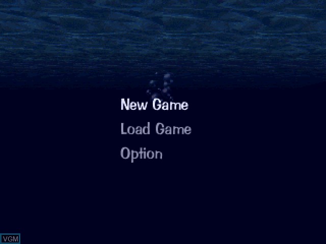 Menu screen of the game Submarine Hunter Sya-Chi on Sony Playstation