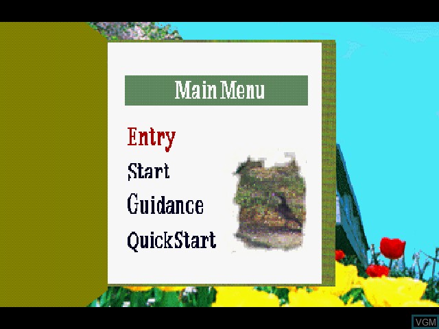 Menu screen of the game Big Challenge Golf - Tokyo Yomiuri Country Club Hen on Sony Playstation