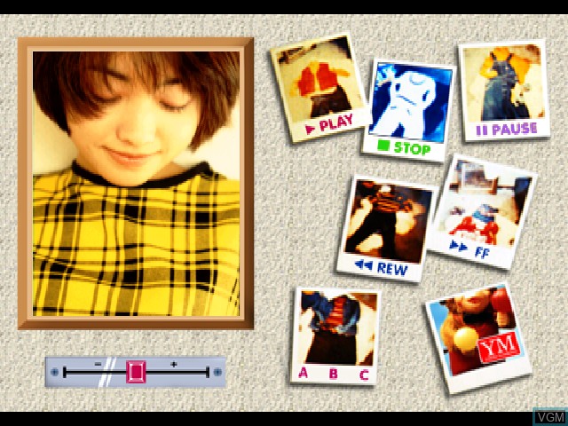 Menu screen of the game EPS Series Vol. 1 - Because I Love You - Yukiko Morikawa on Sony Playstation