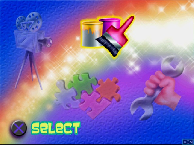Menu screen of the game Toys on Sony Playstation