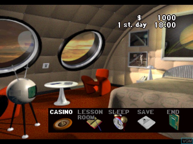 Menu screen of the game Las Vegas Dream 2 on Sony Playstation