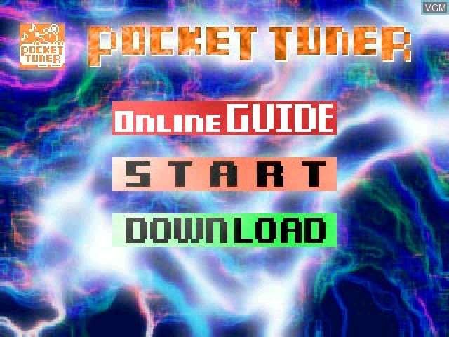 Menu screen of the game Pocket Tuner on Sony Playstation