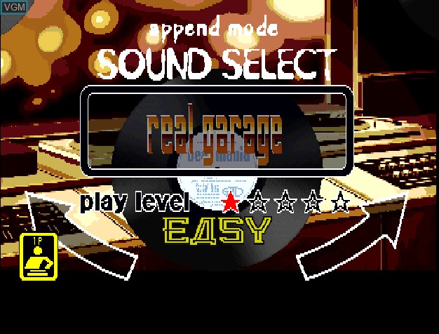 Menu screen of the game BeatMania Append GottaMix on Sony Playstation