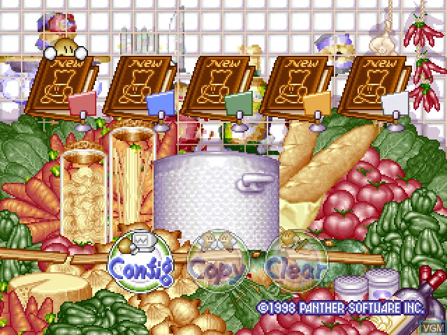 Menu screen of the game Kitchen Panic on Sony Playstation