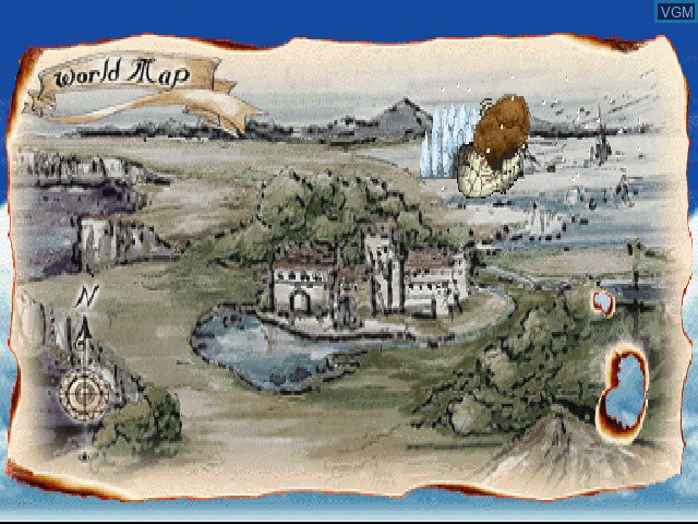 Menu screen of the game Neorude - Kizamareta Monshou on Sony Playstation