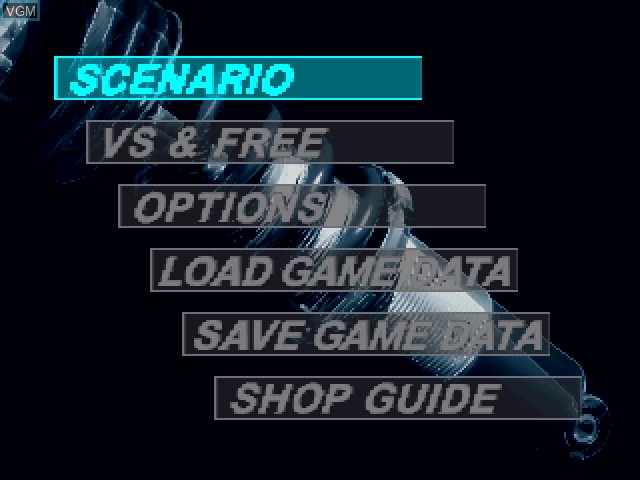 Menu screen of the game Kattobi Tune on Sony Playstation