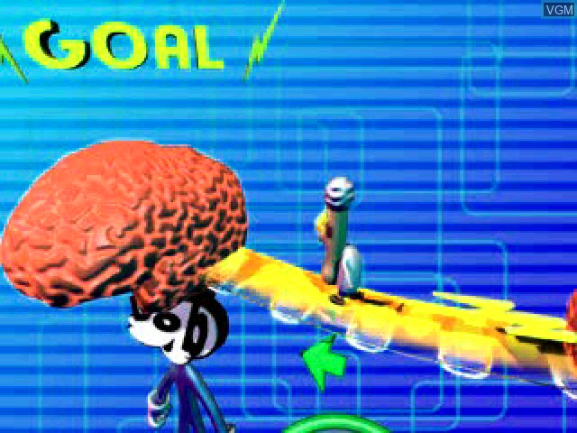 Menu screen of the game Planet Dob on Sony Playstation