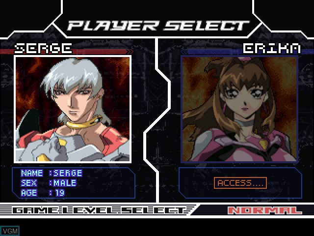 Menu screen of the game Virus - The Battle Field on Sony Playstation