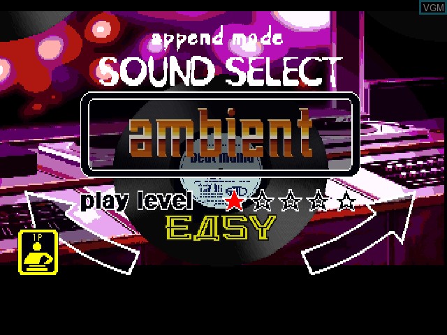 Menu screen of the game BeatMania 3rd Mix Mini on Sony Playstation