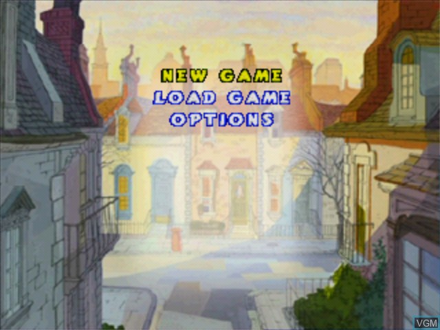 Menu screen of the game 101 Dalmatians II - Patch's London Adventure on Sony Playstation
