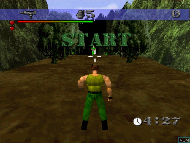 Menu screen of the game Lone Soldier on Sony Playstation
