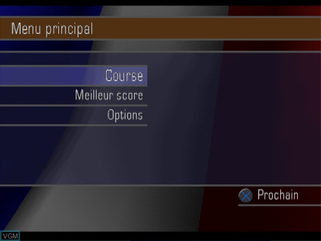 Menu screen of the game Paris-Marseille Racing II on Sony Playstation