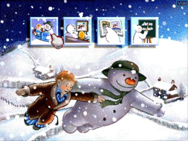 Menu screen of the game Snowman, The on Sony Playstation