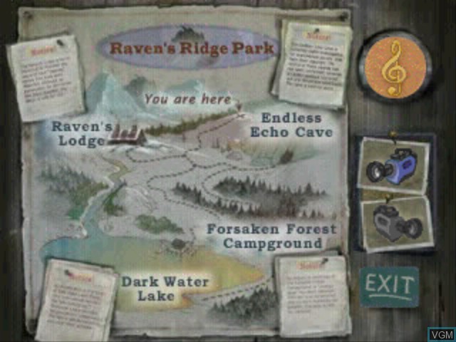 Menu screen of the game Unknown Variable 2 - Raven's Ridge on Sony Playstation