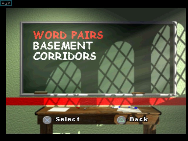Menu screen of the game Fun + Learning 2 on Sony Playstation
