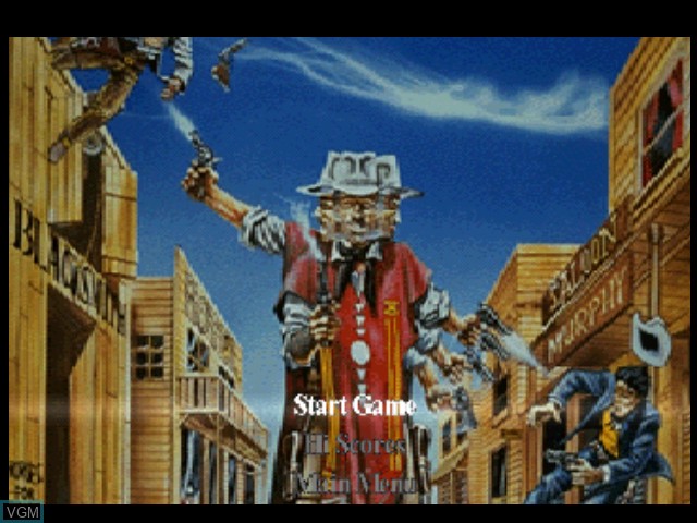 Menu screen of the game Shoot on Sony Playstation