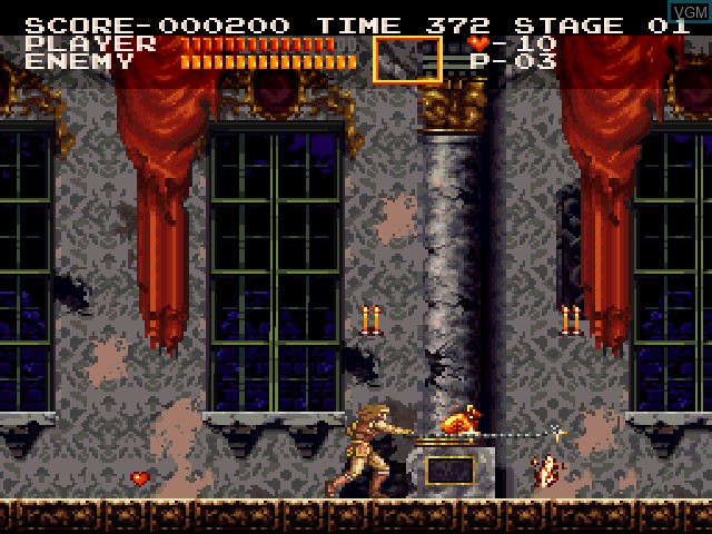 In-game screen of the game Castlevania Chronicles on Sony Playstation