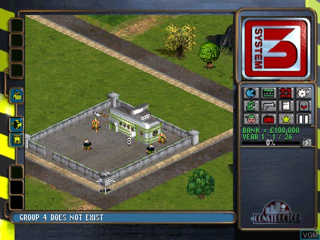 In-game screen of the game Constructor on Sony Playstation