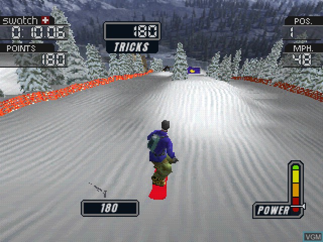 In-game screen of the game Cool Boarders 3 on Sony Playstation