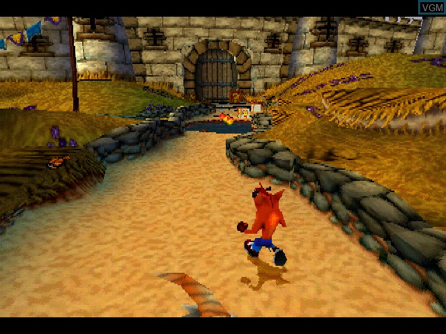 In-game screen of the game Crash Bandicoot 3 - Warped on Sony Playstation