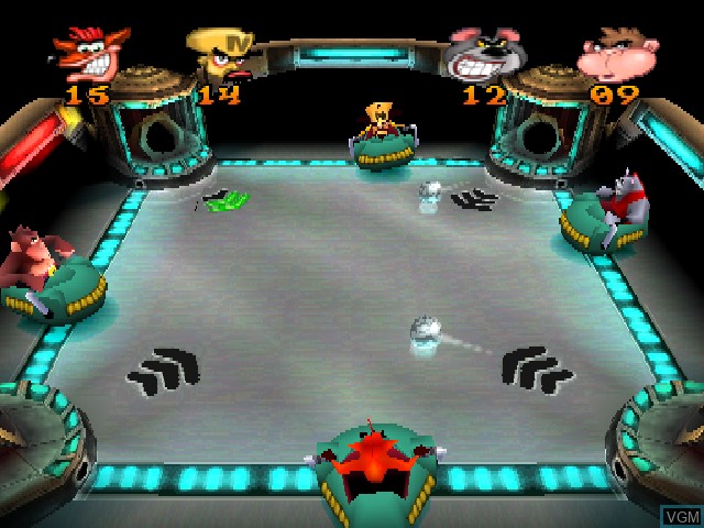 In-game screen of the game Crash Bash on Sony Playstation