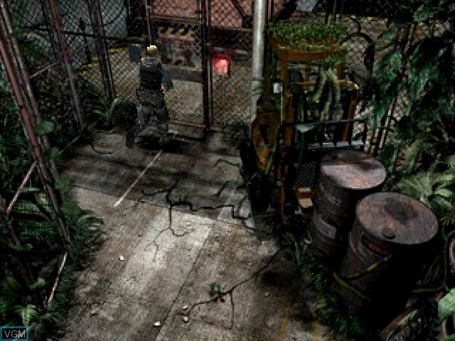 In-game screen of the game Dino Crisis 2 on Sony Playstation