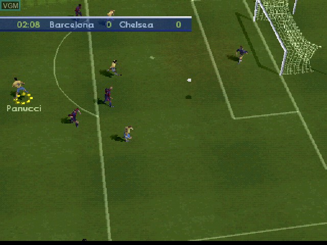 In-game screen of the game FIFA 2001 on Sony Playstation